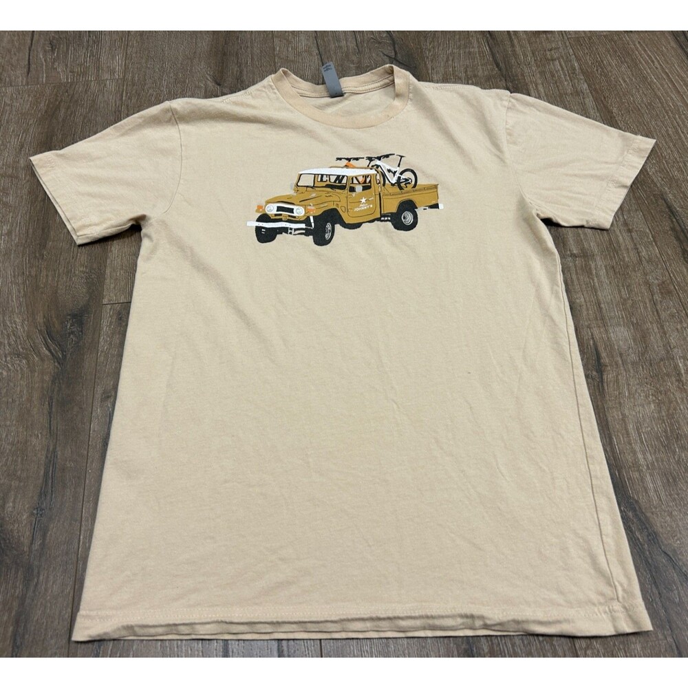Mellow Johnny's Bike Shop T Shirt Mens Small Short Sleeve Truck Bike Graphic